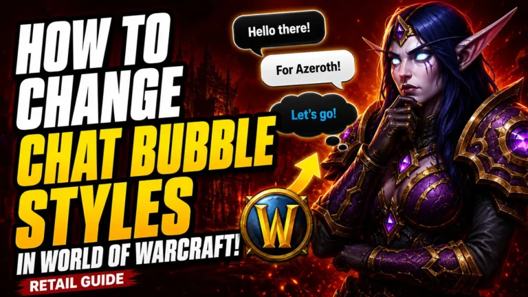 How to change chat bubble styles in World of Warcraft