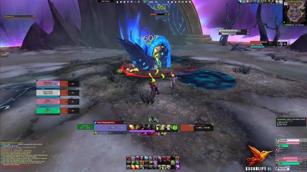 xScarlifeUI ElvUI profile on a Warlock