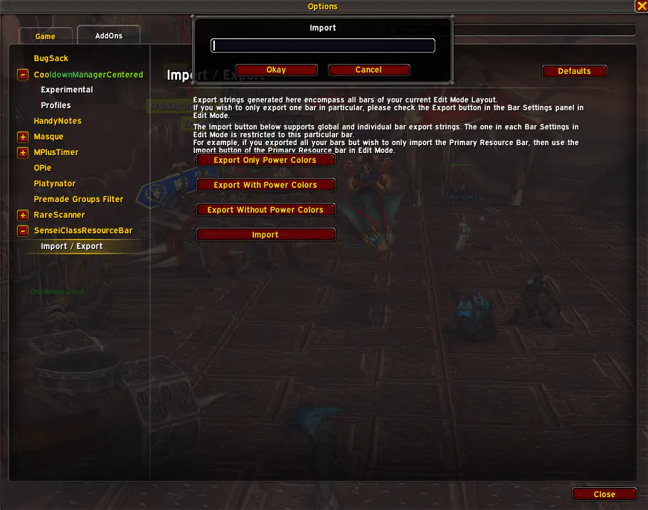 Import the xScarlifeUI healer profile in Sensei Class Resource Bar