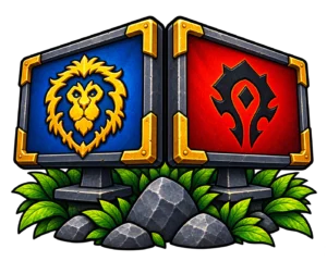 Alliance and Horde heraldic display for Retail and Classic
