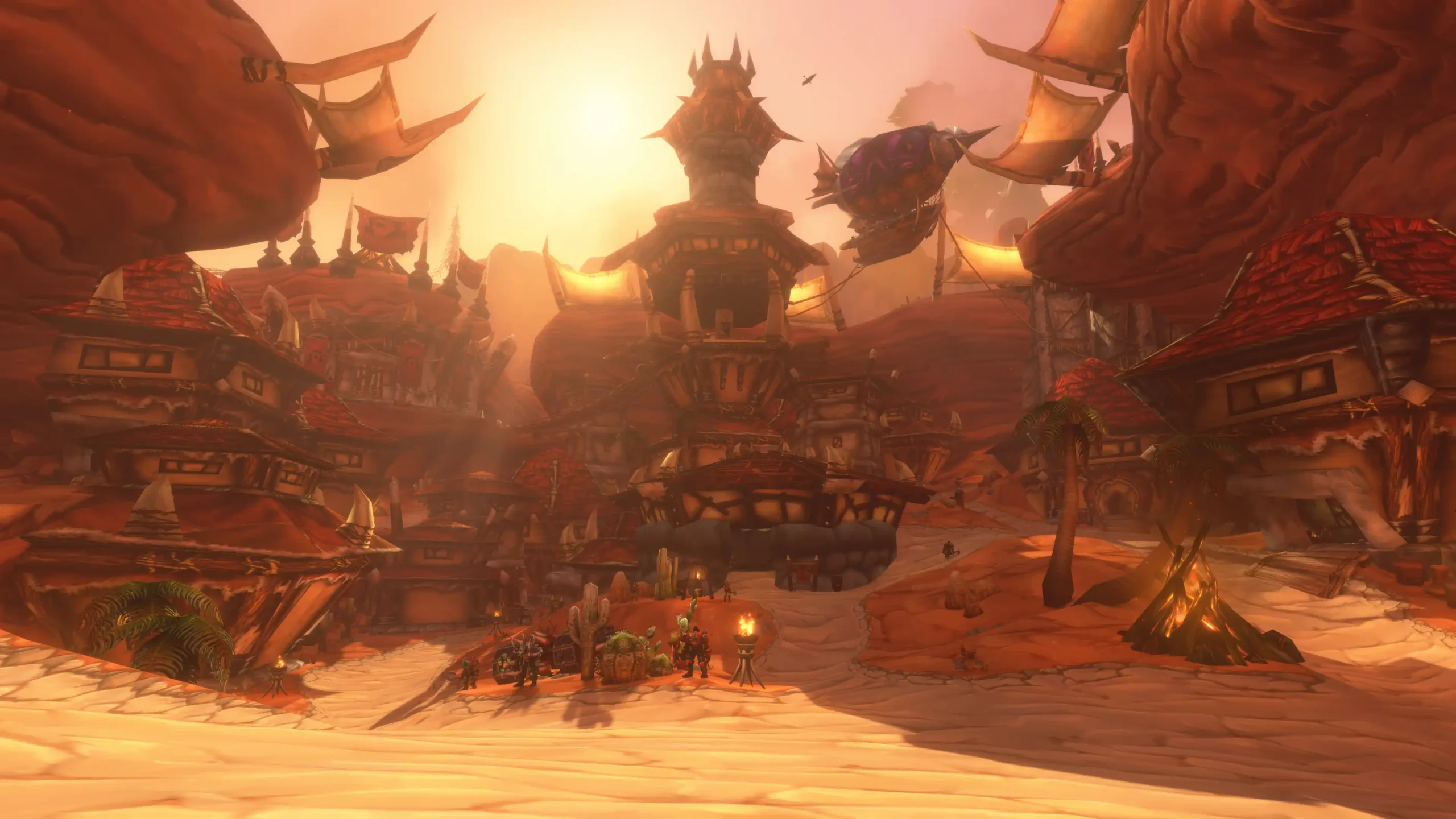 Orgrimmar in WoW Forever at sunset